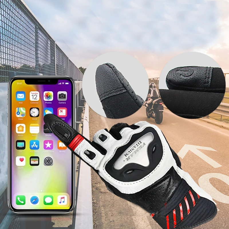 Кожаные перчатки мотоциклетные для езды на открытом воздухе велосипеде