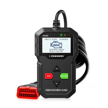 Новинка 2021, Автомобильный сканер KW590 OBD2, диагностический сканер, диагностика двигателя автомобиля, считыватель кодов Новинка 2021, Автомобильный сканер KW590 OBD2, диагностический сканер, диагностика двигателя автомобиля, считыватель кодов