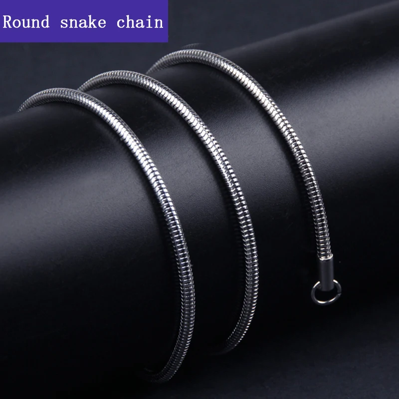 A 3.2MM wide Цепочка Из Нержавеющей Стали, ожерелье, женские цепочки на шею, ювелирные изделия, Женские аксессуары, серебряное ожерелье, Рождество, начальные чокеры - Окраска металла: A 3.2MM wide