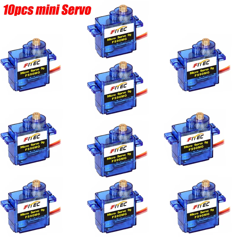 10 шт./компл. Feetech Mini 9g сервопривод микро металлические шестерни Аналоговый Rc для