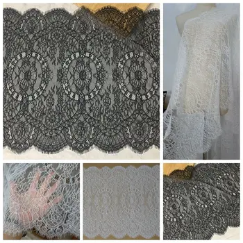 

50cm wide, 300cm long European style geometric subtle eyelash french lace, chantilly lace trim lace fabric, bride wedding lace