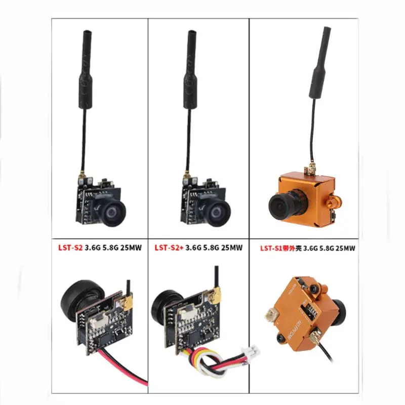 JMT 5,8 Г 25 МВт 40CH 800TVL передатчик LST-S2 LST-S1 LST-S2+ FPV Камера 3,6G FPV AIO микро Камера Запчасти