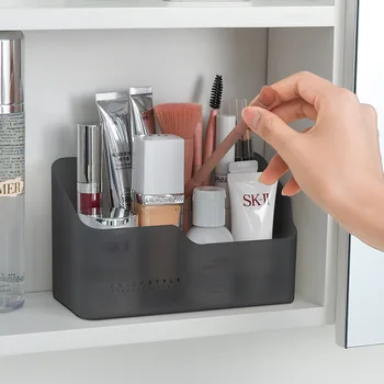 

Bathroom Storage Box Desktop Makeup Organizer Box Cosmetics Storage Box Plastic Jewelry Storage Box Dressing Table Box