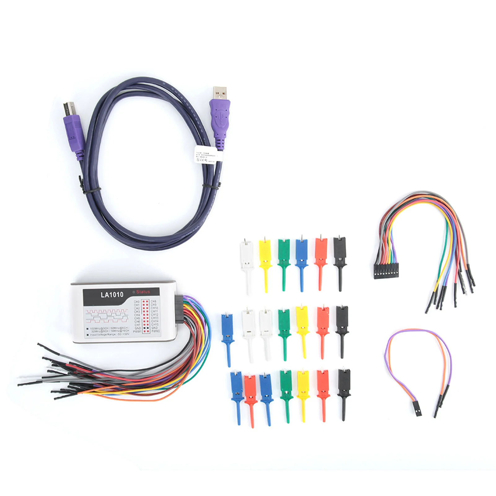 Digital Logic Analyzer 16 Channels Logic Analyzer 100M Sample Rate 16