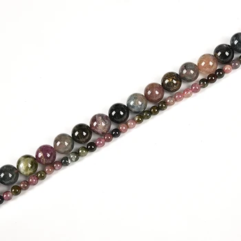 

wholesale Natural Tourmaline Gemstone Beads 3-10mm Various sizes Loose beads DIY handmade necklace bracelet accessories