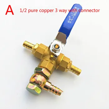 

1pcs 1/2 brass ball valve for truck fuel tank auto parts H type 3/4/6 port fuel tank oil distributor valve