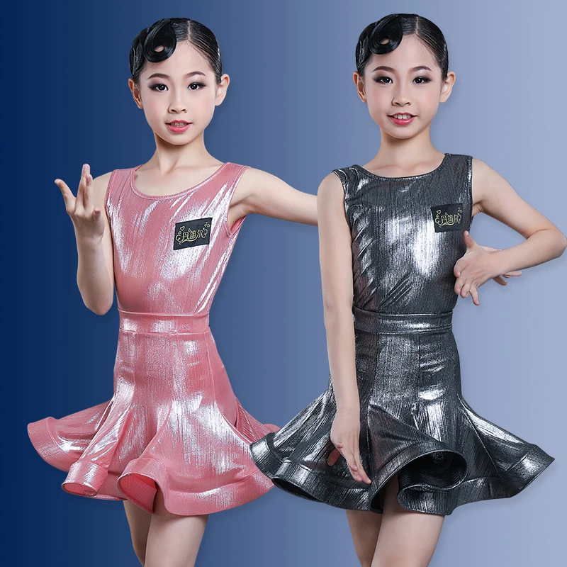 New Girls Latin Dance Dress Children'S Exercise Clothes Ballroom Samba