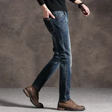 Осень и зима новые Мужские Белые вареные джинсы классические дикие ретро прямые джинсы