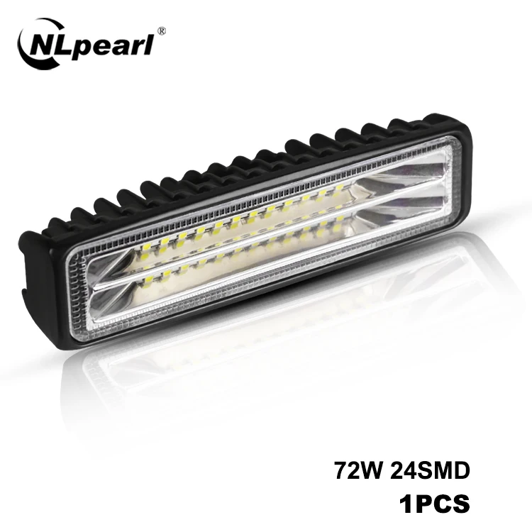 Nlpearl 2x" 72 Вт Универсальный противотуманный светильник s противотуманная фара для мотоцикла внедорожный светодиодный рабочий светильник для тракторов грузовиков автомобильный светильник в сборе - Цвет: 1pcs 72W
