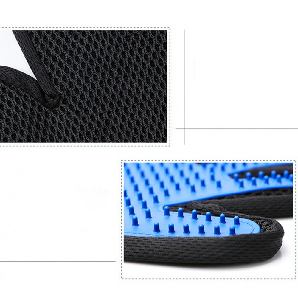 Pet Dog Cat Grooming Cleaning Brush Gloves Effective Deshedding Back Massage Animal Bathing Hair Removal Gloves Dog Combs (5)