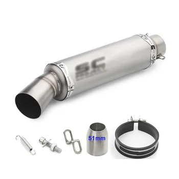 

Universal Motorcycle 51mm Stainless Steel Exhaust Pipe For KAWASAKI ninja h2r zzr1400 performance sport ninja zx 250r For HONDA