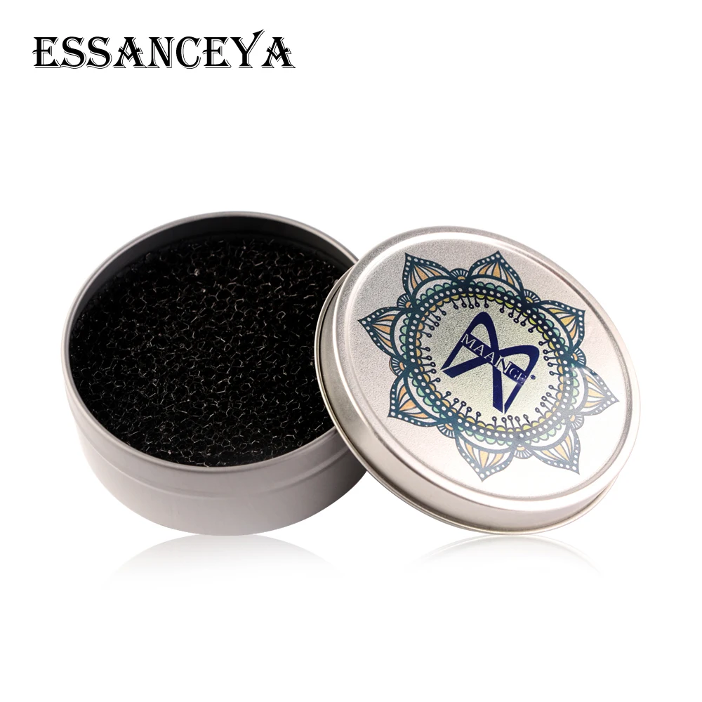 silver ESSANCEYA губка для удаления макияжа спонж для удаления косметики алюминиевые Кисти для макияжа чистящий коврик кисть для пудры промываемый скребок Набор для очистки - Цвет: silver