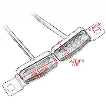 

2pcs Mini 12V LED Motorcycle Turn Signal Indicators Light Blinkers Front Rear Peg Lamp Amber Water & Vibration Proof