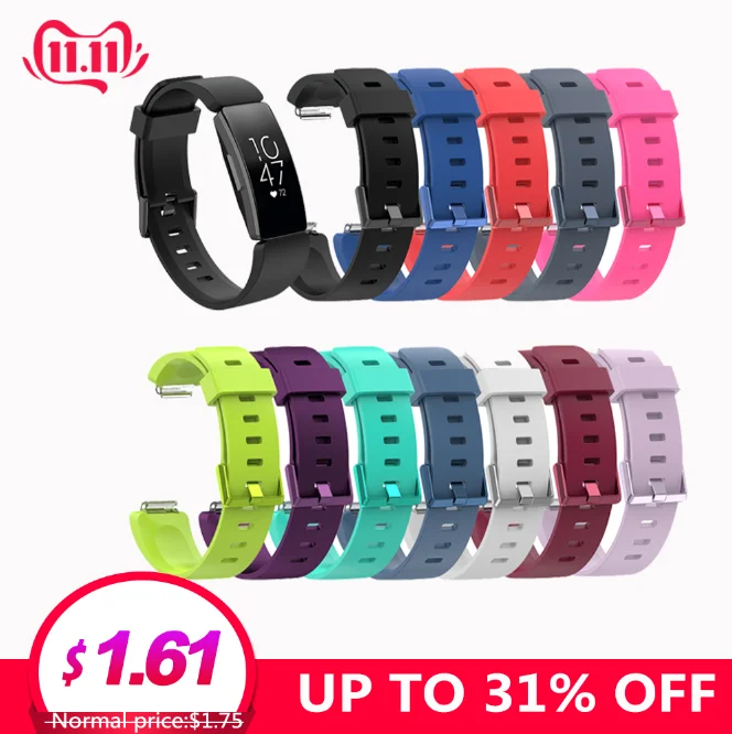 Силиконовый Браслет Ремешок Браслет для Fitbit Inspire/Inspire HR трекер активности умные часы замена часы ремешок на запястье
