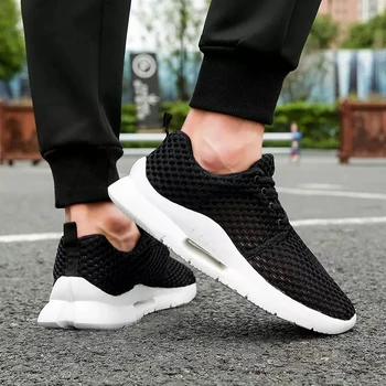 

Net shoes men summer thin section mesh breathable large size soft bottom ultra light casual running mesh sneakers