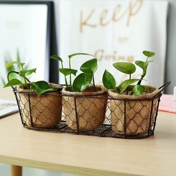 

Vintage Stylish Wire Baskets for Storage Removable Fabric Liner Wire Storage Basket with Removable Liner Drop Shipping