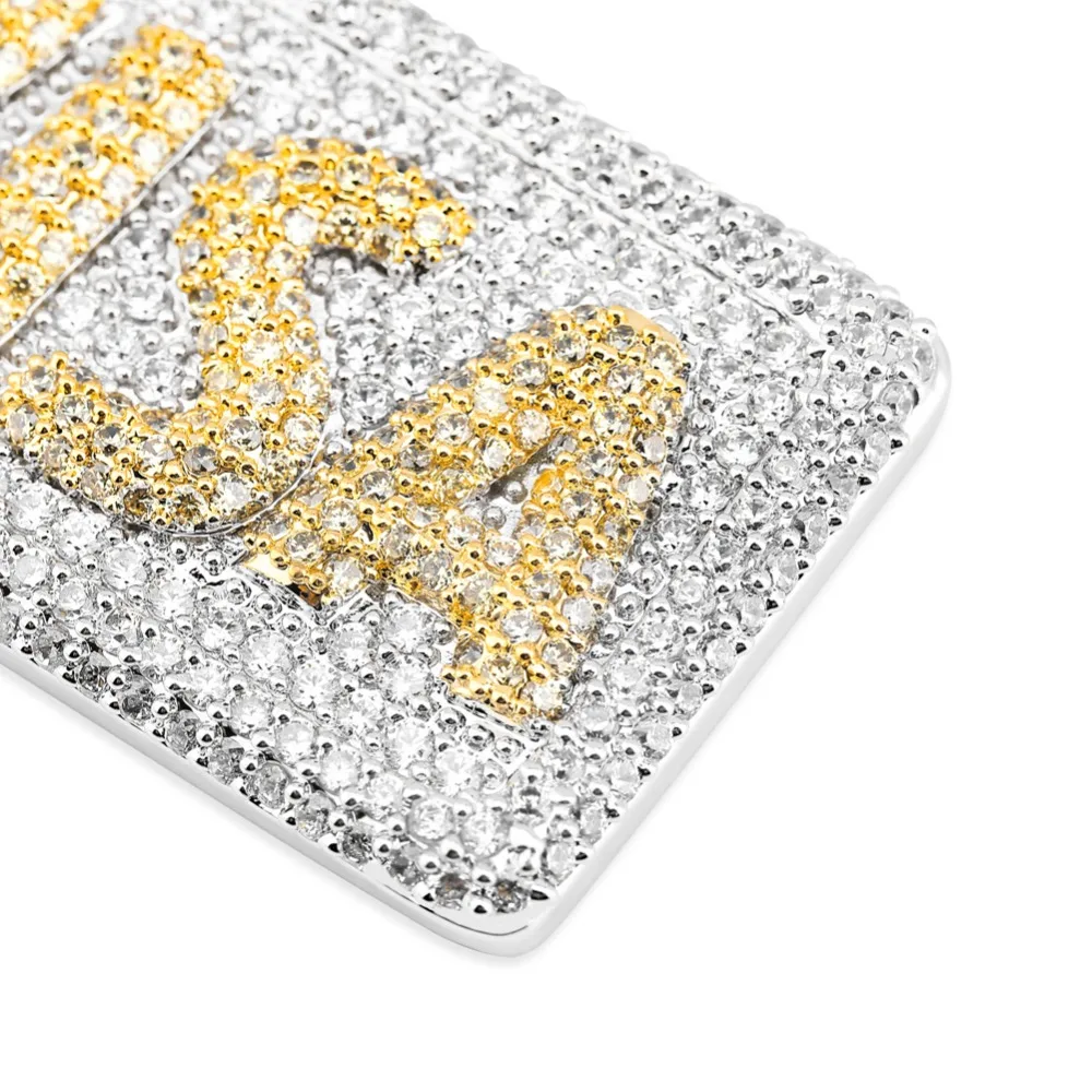 GUCY Iced Out Credit VISA подвеска-открытка ожерелье AAA кубический цирконий хип-хоп ювелирные изделия с теннисная цепочка для подарка