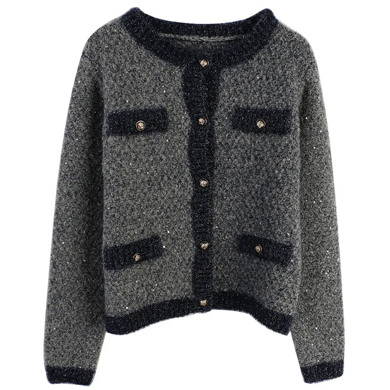 Best Price GRUIICEEN brand fashion autumn round neck sweater cardigans winter single breasted knit sweater jacket GY201967 Best Price GRUIICEEN brand fashion autumn round neck sweater cardigans winter single breasted knit sweater jacket GY201967