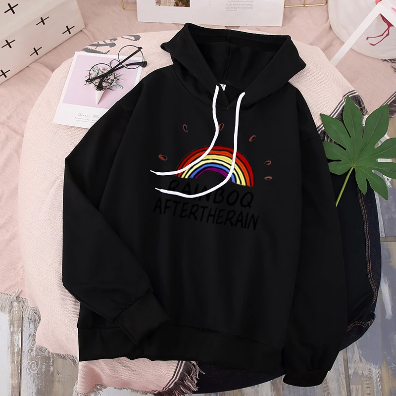 Shellsuning радужные худи для женщин Ins Kawaii С буквенным принтом уличная Harajuku негабаритная однотонная Толстовка пастельные Топы
