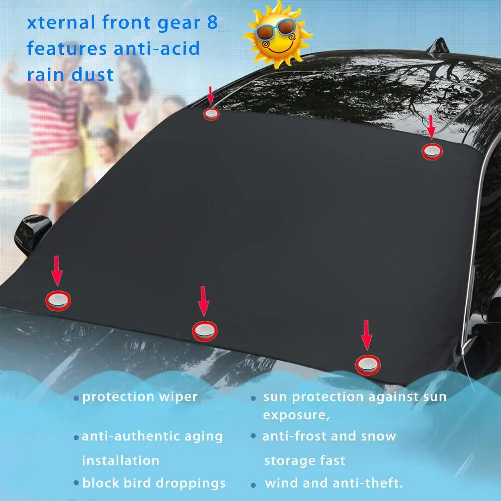 Car Accessories Sunshade Sunscreen Insulation Folding Aluminum Foil Block Magnet Car SUV Glass Sunshade Sun Visor Curtain