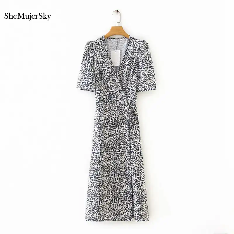 summer wrap dress midi