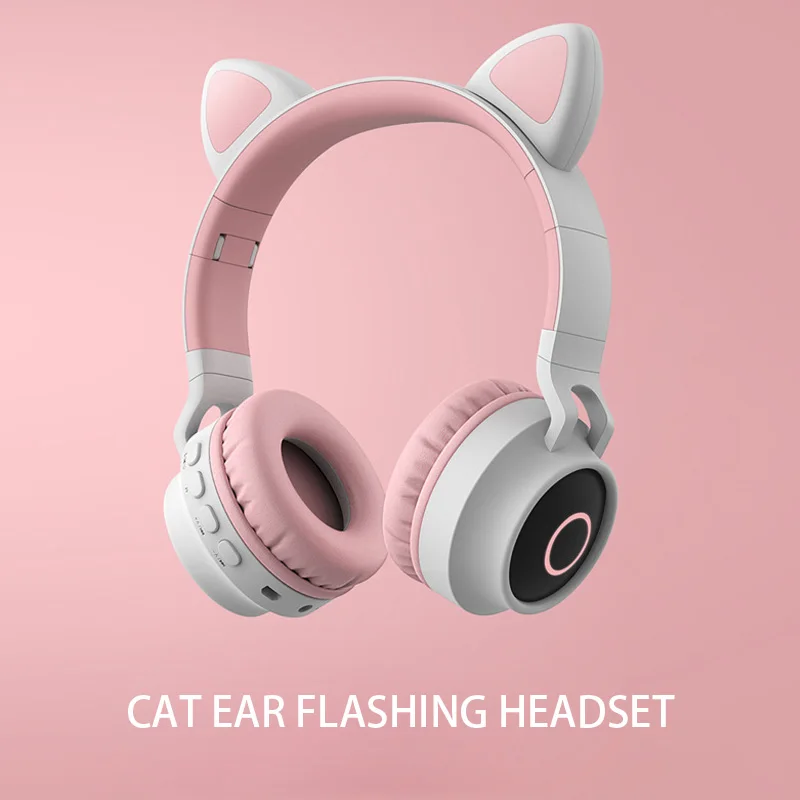 The new 2121 cat ears head-mounted e-sports headset bluetooth headset luminous wireless headset, computer image_1
