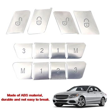 

Decorative Patch Switch Button Cover Anti Scratch Easy Install Durable Car Seat Replacement Parts Interior Trim For Mercedes