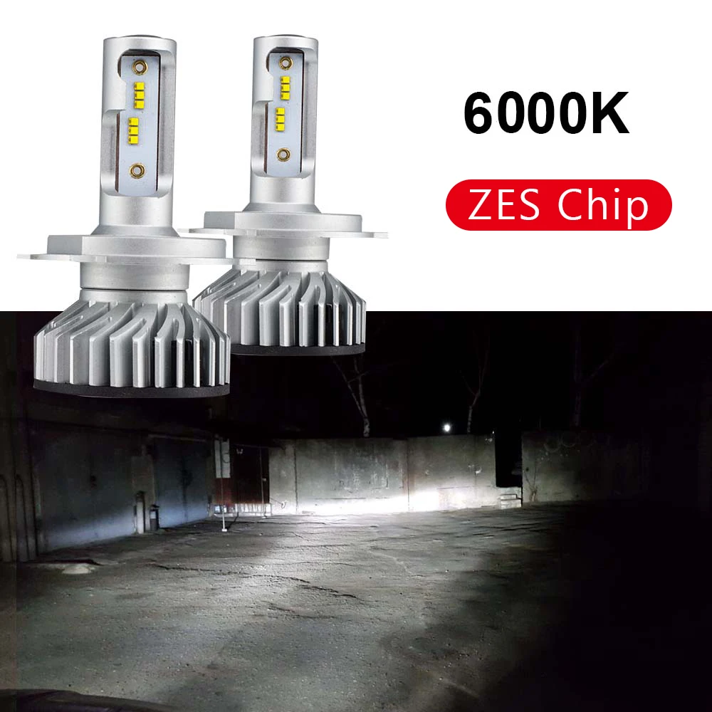 PAUNDUK мини Canbus H4 H7 светодиодный фар автомобиля зэс 4300K 6000K 8000K 12000LM 12V 24V H3 H1 9005 9006 HB4 H11 Автомобильная Противо-Туманная осветительная лампочка - Испускаемый цвет: 6000K