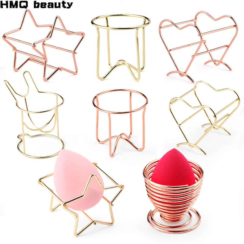 

1Pc Metal Makeup Sponge Holder Powder Puff Rack Egg Powder Puff Bracket Box Dryer Organizer Beauty Shelf Holder Tool