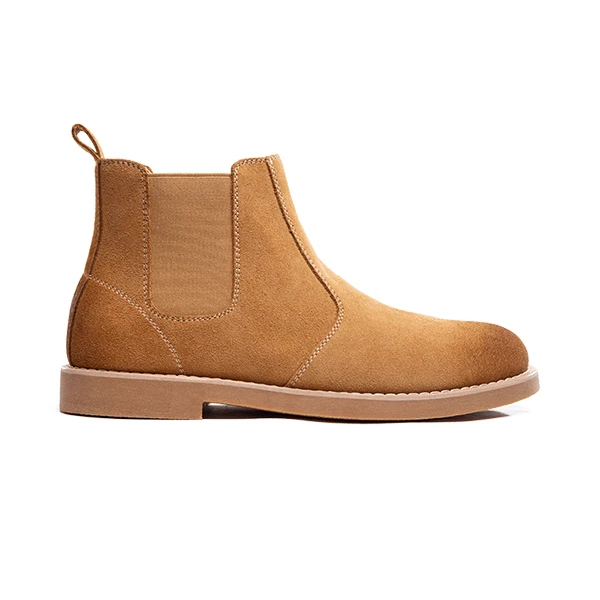 Xiaomi Mijia Maishi кожаные ботинки челси модная удобная мужская обувь Англия мягкая легкая замшевая ткань ретро круглый носок - Цвет: Brown 42