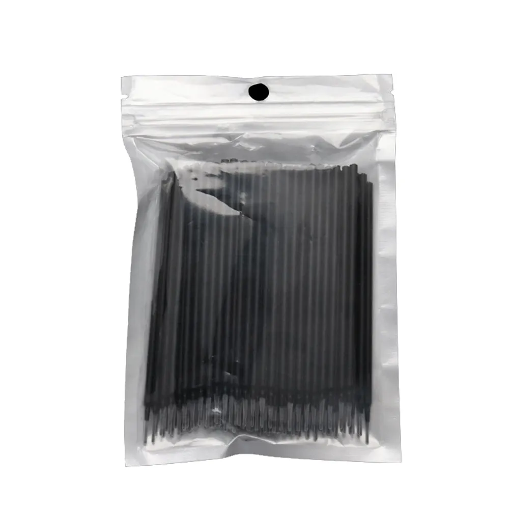 SILVER Makeup cleaning special Durable Micro Disposable micro Individual Lash Removing Tools Swab Micro brushes Eyelash Extension tools - Цвет: SILVER