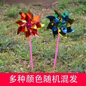 

10pcs Children Garden Windmill Colorful class Wind Spinner Outdoor Toy Gift for kids Decoration DIY Handmade moulin a vent