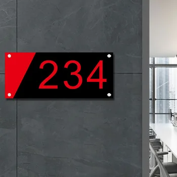 

Outdoor Acrylic House Number Plastic Customize 3D Modern Plates Home Apartment Door Signs Plaque Street Name Address Number