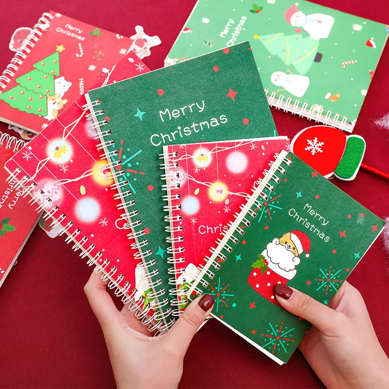 

Christmas Notebook A5 A6 Coil Book Notepad Christmas Tree Gift Planner Diary Writing Pads Office Stationery School Supplies
