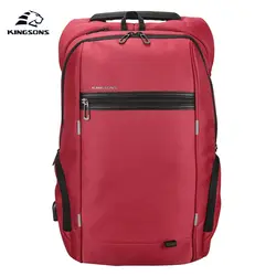 Kingsons KS3144W красный 15,6 дюймов Женский ноутбук рюкзак Внешний USB зарядка анти-влияние Компьютерные рюкзаки женские непромокаемые сумки