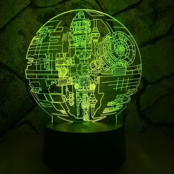 

Star Wars 3D LED RGB Night Light 7 Color Change Desk Light Action Figures 2219 Kids Home Christmas Toys