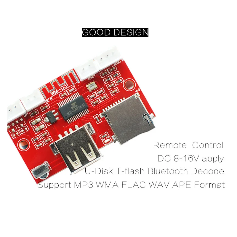 HIFI USB U-Disk t-flash карта Bluetooth декодер MP3 Поддержка WMA WAV FLAC APE дистанционное управление функция одного повтора