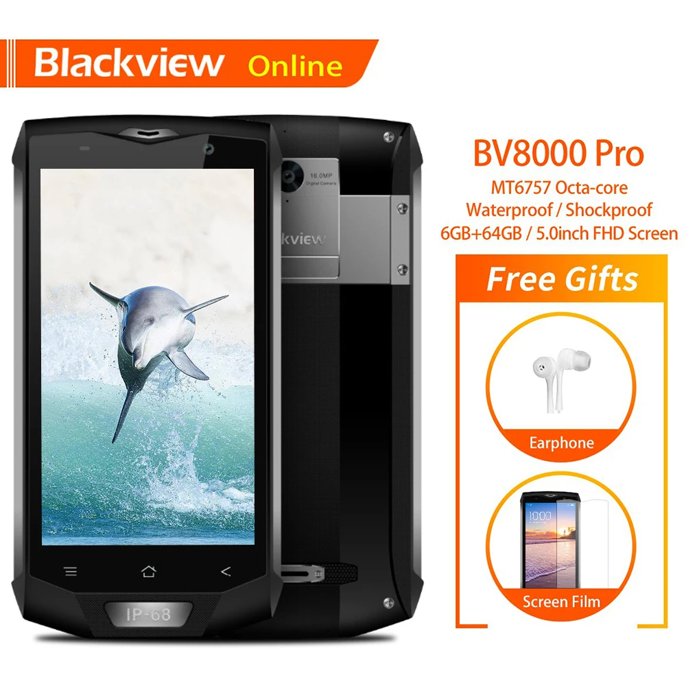Оригинальный смартфон Blackview BV8000 Pro ударопрочный IP68 водонепроницаемый мобильный