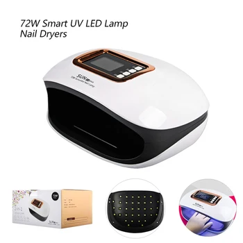 

72W Smart UV 36 LED Nail Dryers Lamp Painless Manicure LCD Display Drying Lamp Machine For Nail Polish Gel Nail Art Tool