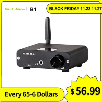 

SMSL B1 NFC Wireless Bluetooth 4.2 Audio Receiver Decoder with Optical Fiber Coaxial RCA Simulation 3.5mm Output Function