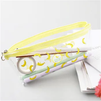 

Banana Watermelon Fruit Pencil Case Transparent Pencil Bag Box Stationery Pen Pouch Kids Gift Home Office school Supplies