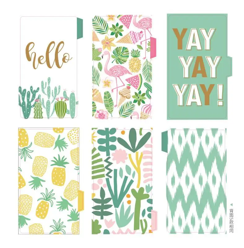 5 шт. винтажный цветок Kawaii A5 A6 спиральный переплетенный лист разделитель для