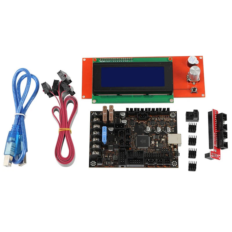 Best Price 3D Printer Motherboard Kit for Prusa MK3/3S Einsy Rambo 1.1B with TMC2130 SPI+2004Lcd Best Price 3D Printer Motherboard Kit for Prusa MK3/3S Einsy Rambo 1.1B with TMC2130 SPI+2004Lcd