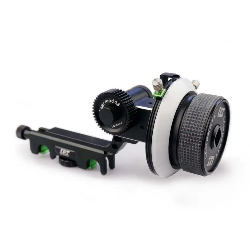 Lanparte A/B Hard Stop Follow Focus + 0.8 Mod Gear Ring Morsetto A Sgancio Rapido Per Aste Da 15Mm Dv Video Camera Rig