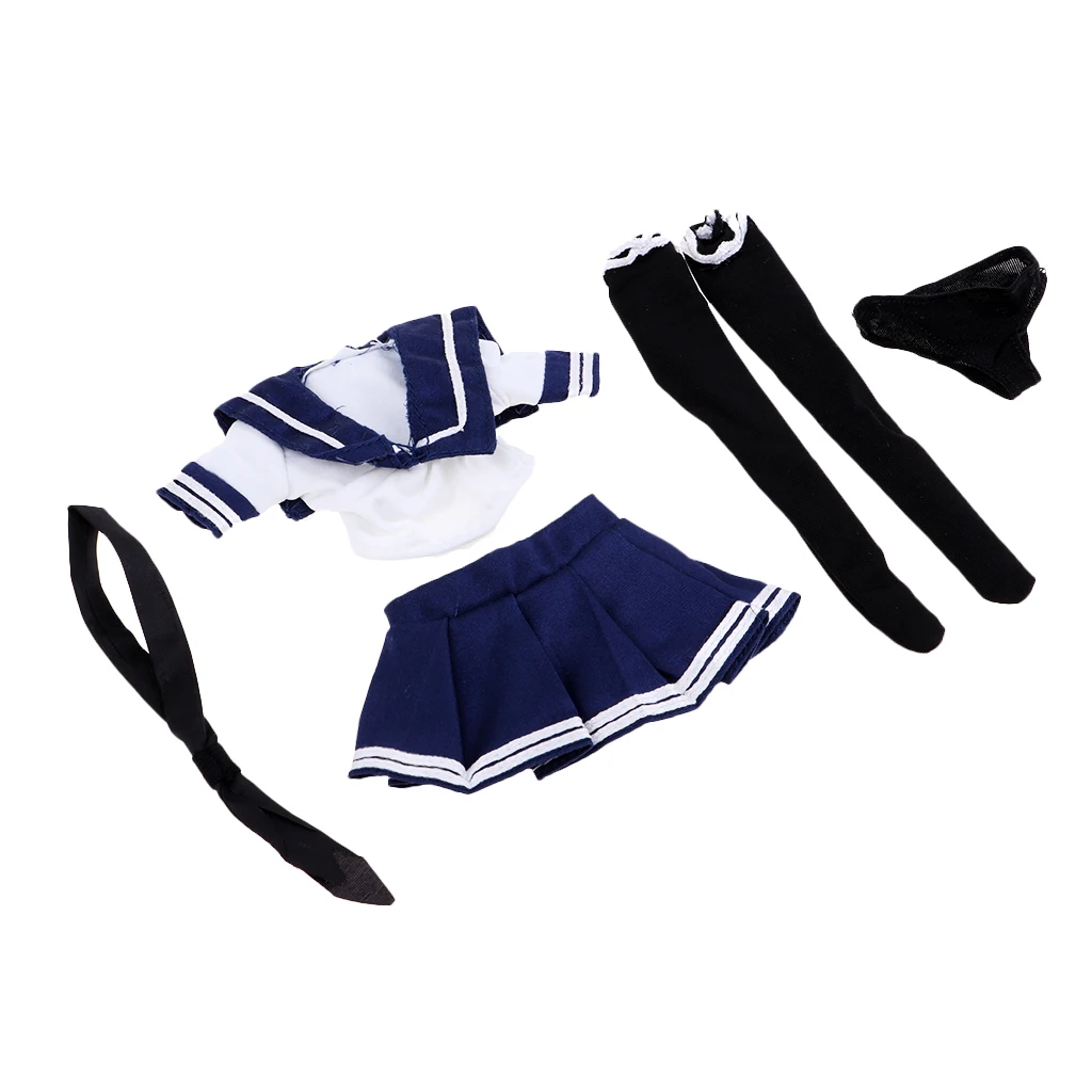 1/6 Scale JK School Uniform Sailor Costume For 12`` Female Action Figure Body