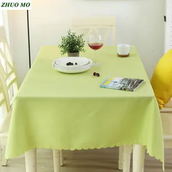 

ZHUO MO Red Green restaurant tablecloth soft cloth For home Kitchen Cafe wedding Hotel table cover Round rectangle tablecloth