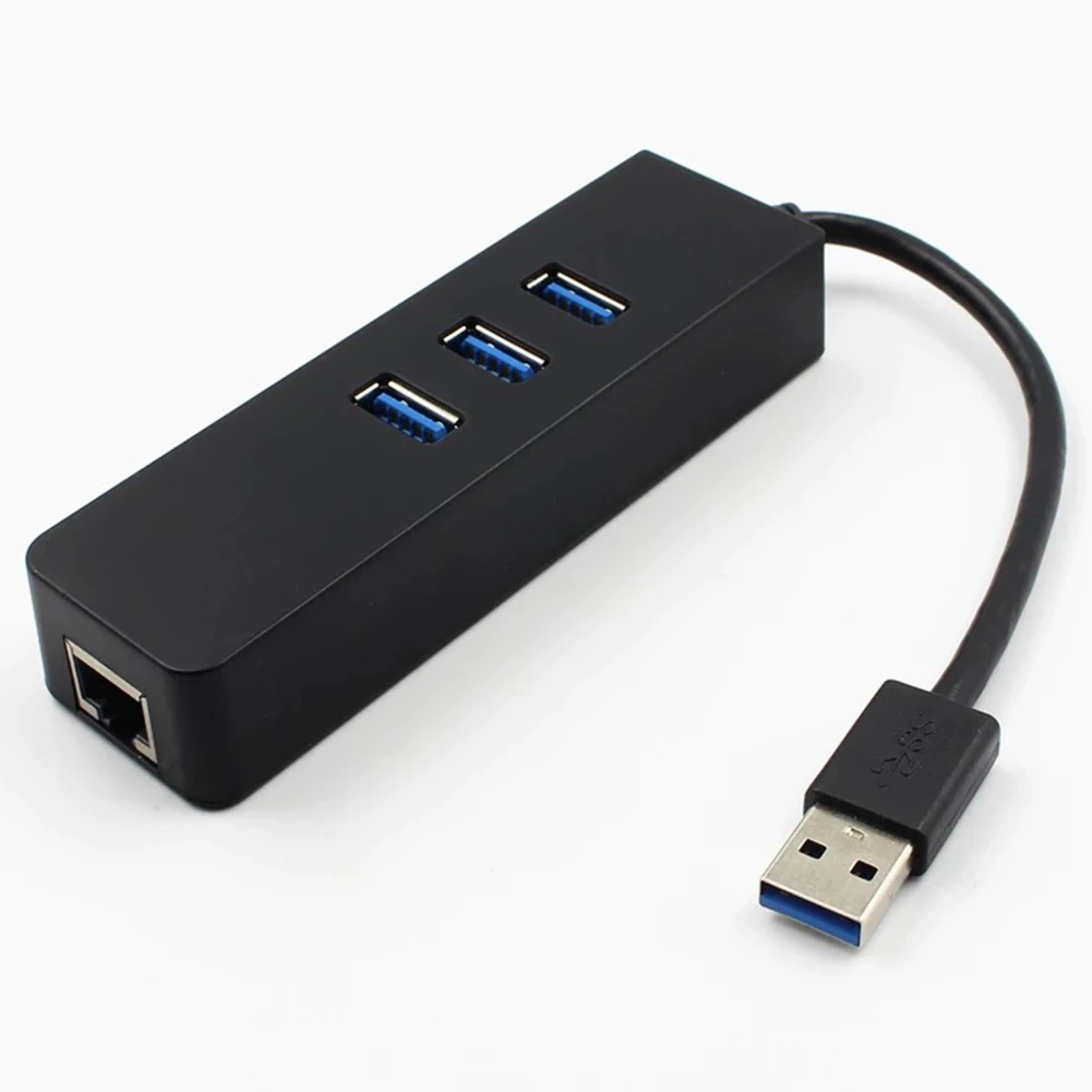 Аксессуары хаб стабильный сетевой адаптер для ноутбука Gigabit Ethernet 3 порта RJ45 компьютер USB 3,0 LAN быстрая Проводная карта
