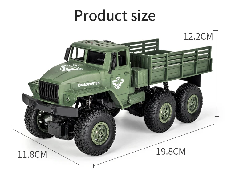 JJRC Q68 1/18 2,4G 4CH 6WD военный грузовик автомобиль 130 матовый мотор Радиоуправляемый автомобиль внедорожный RTR модель игрушки для мальчиков зеленый/желтый
