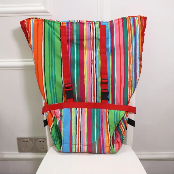 Color stripes С рисунком портативный детский стульчик сумка детское безопасное сиденье с подтяжками цветной детский стульчик сумка ремни безопасности - Цвет: Color stripes