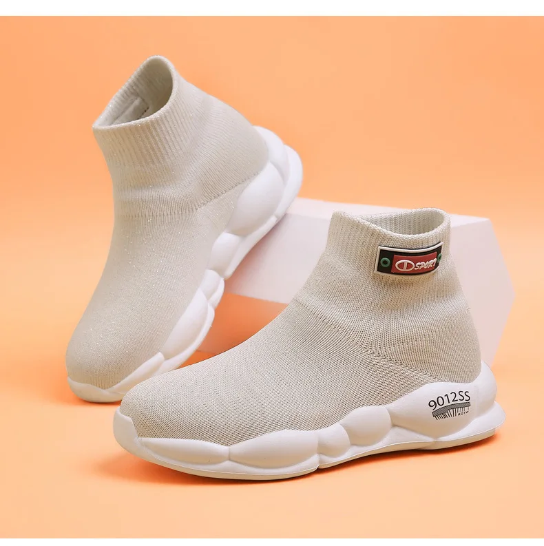 Summer and Autumn New High-top Fly Woven Socks Boots Comfortable Lightweight Soft Bottom Breathable Fashion Children's Shoes